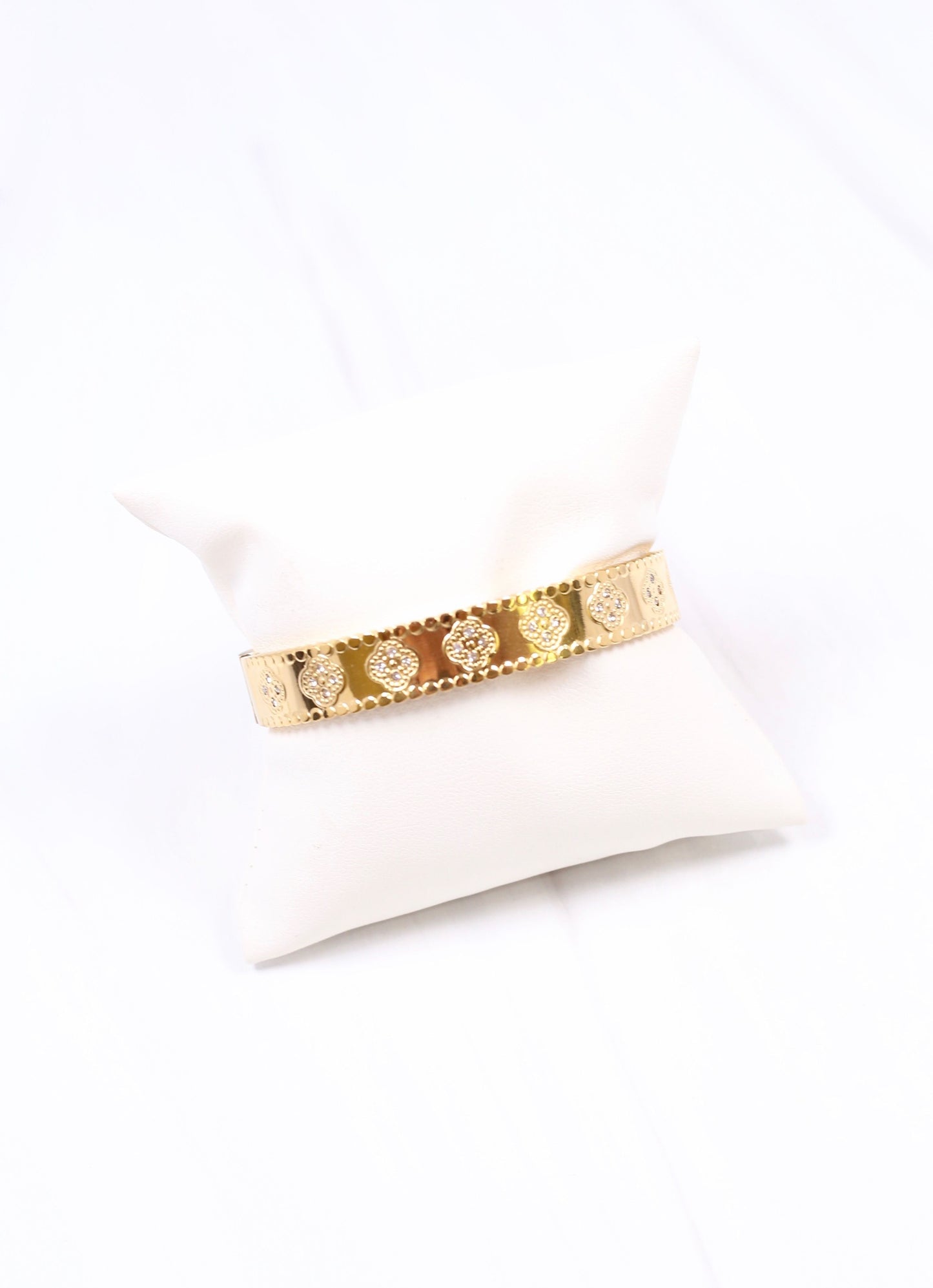 Lune CZ Clover Bracelet GOLD