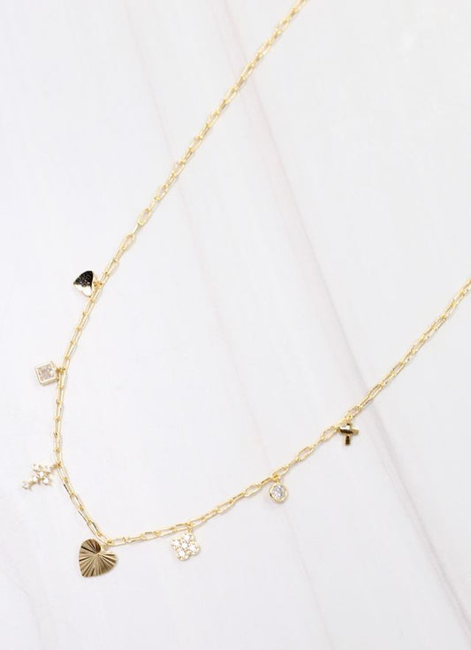 Garland Mini Charm Necklace GOLD