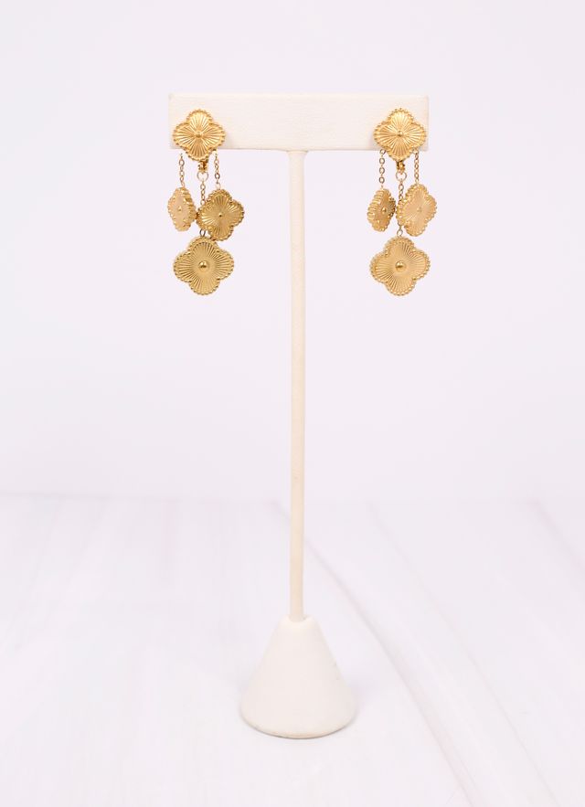 Tamara Clover Drop Earring GOLD