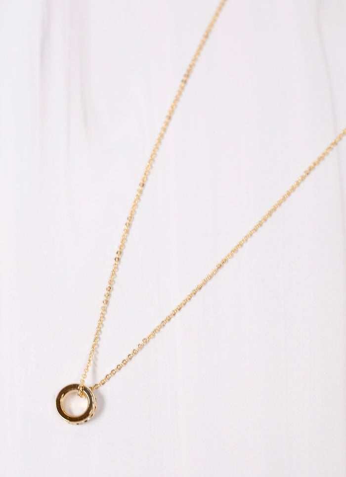 Lawrence CZ Open Necklace GOLD