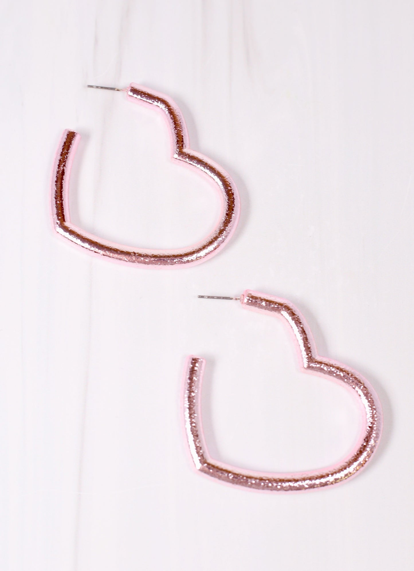 Harland Heart Hoop Earring LIGHT PINK