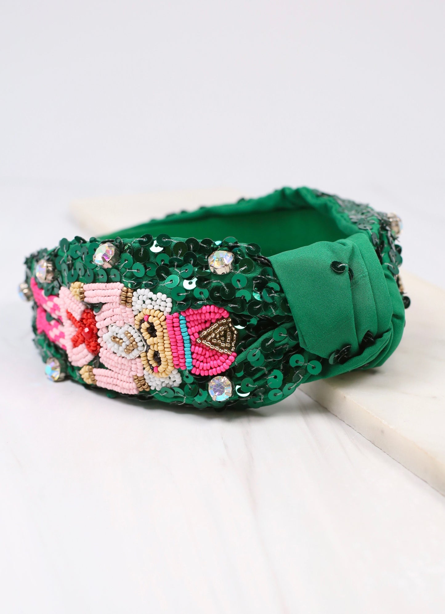 Nutcracker Sequin Headband GREEN