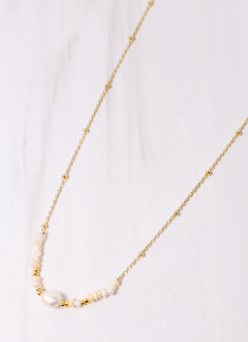 Jobee Pearl Necklace GOLD
