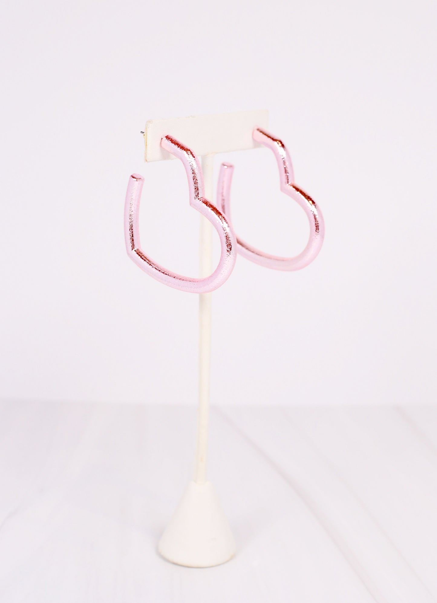 Harland Heart Hoop Earring LIGHT PINK