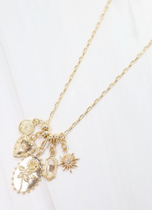 Grier Charm Necklace GOLD