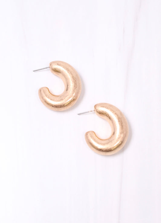 Clark Hoop Earring WORN GOLD