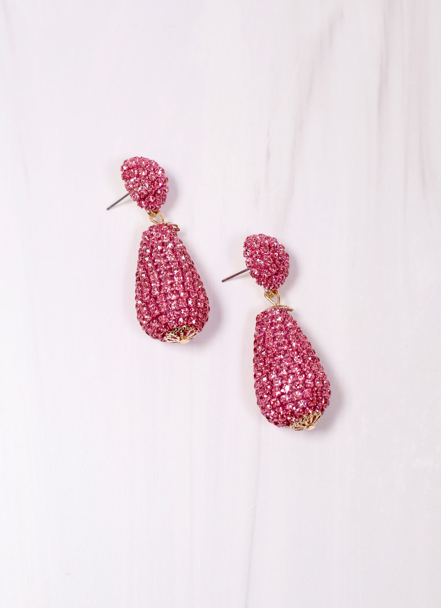 Perrot CZ Drop Earring PINK