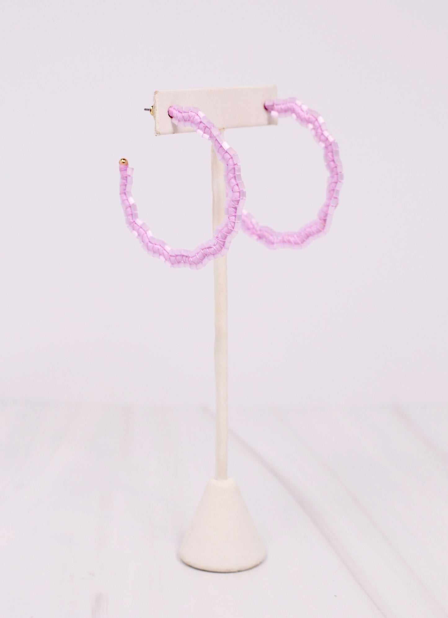 Dobson Beaded Hoop Earring LAVENDER