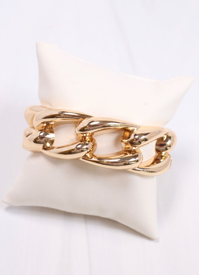 Jamil Link Cuff Bracelet GOLD