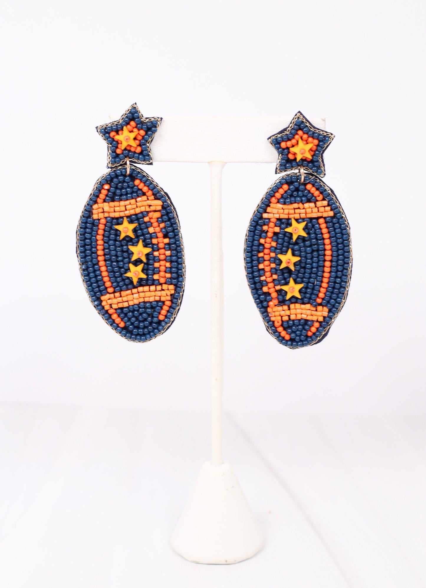 Snap the Ball Earring NAVY ORANGE