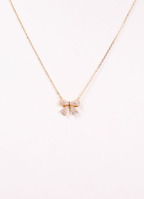 Carrie CZ Bow Necklace GOLD