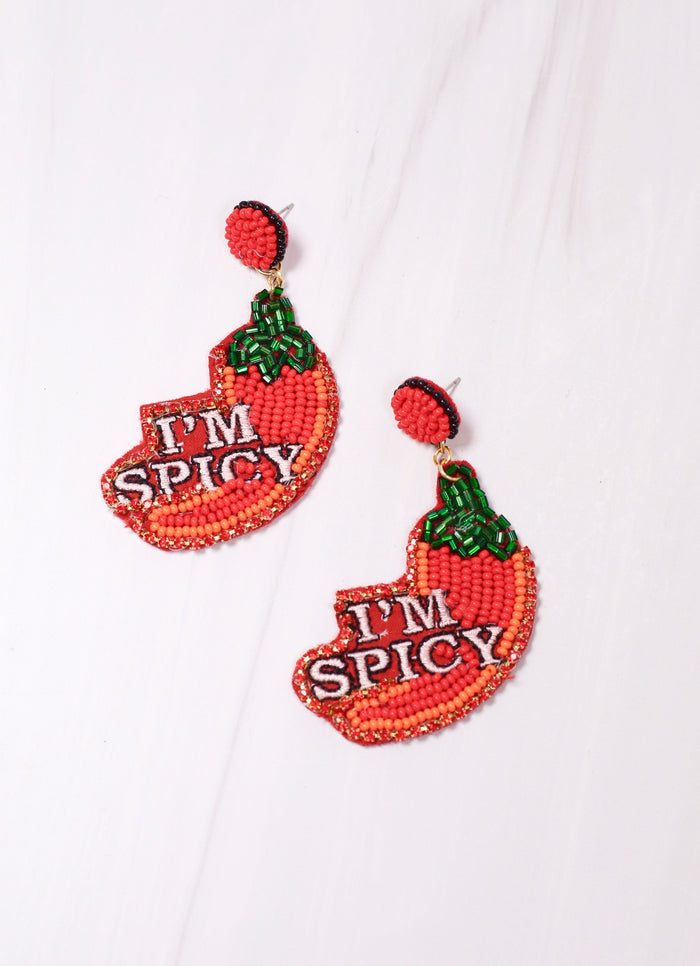 I'm Spicy Pepper Earring RED