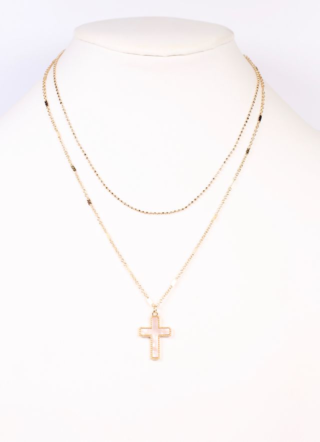Elliot Layered Cross Necklace GOLD