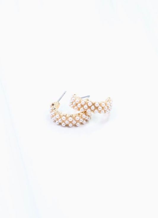 Dorsay Pearl Hoop Earring Gold