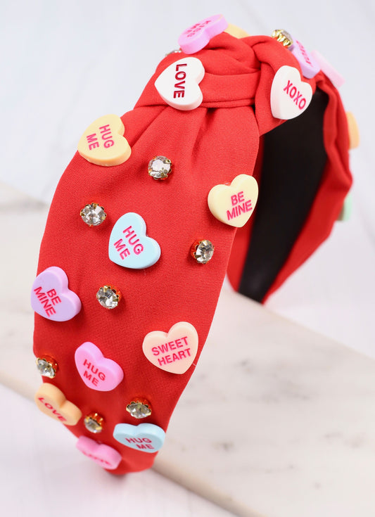 Sweet Nothings Heart Headband RED