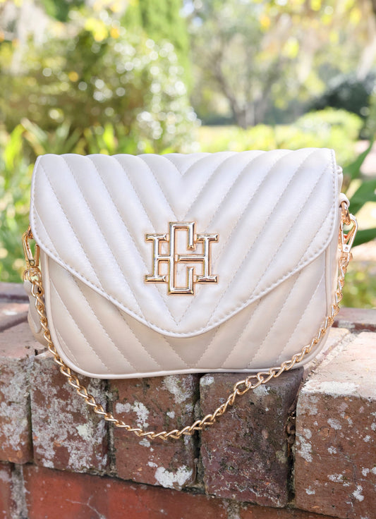 Angela Quited Crossbody PEARL V QUILTED