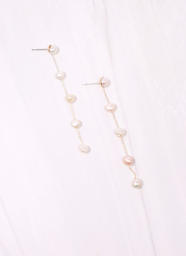 Tierney Pearl Drop Earring CREAM