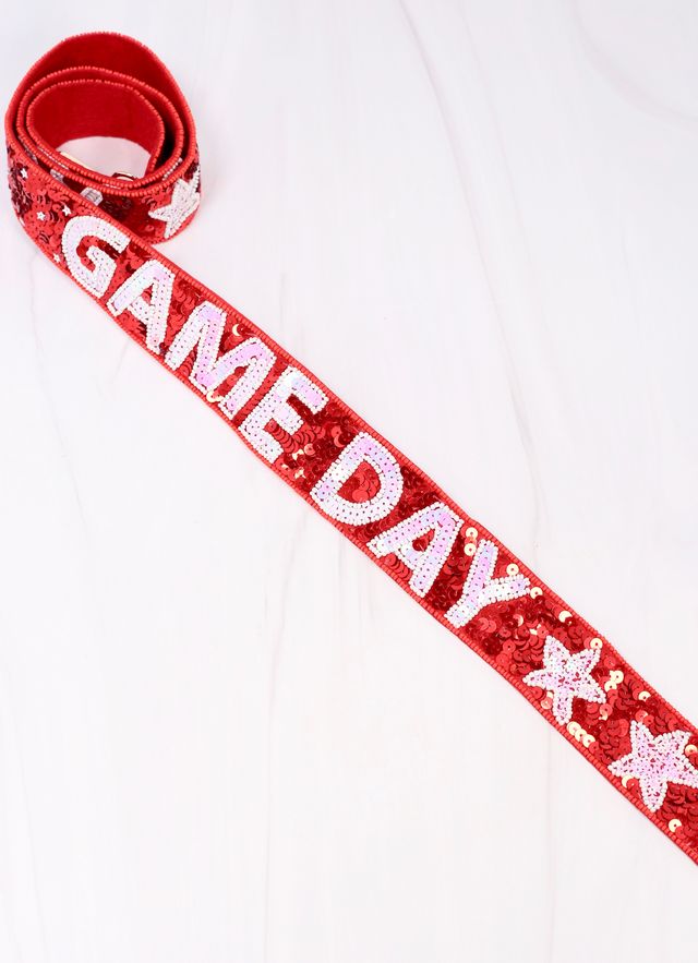 Game Day Star Sequin Strap RED
