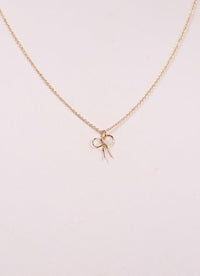 Genevieve Bow Necklace GOLD
