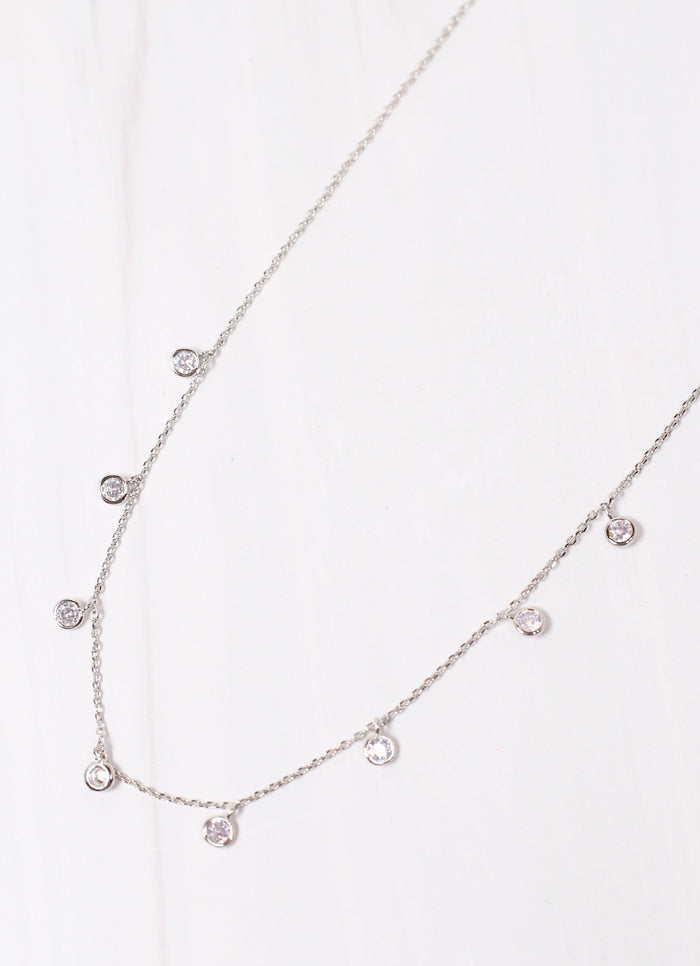 Lacey Necklace with CZ Accents SILVER