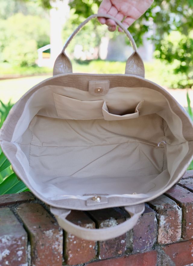 Melissa Tote Bag Taupe Patent