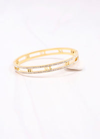 Alfrida CZ Roman Numeral Bracelet GOLD