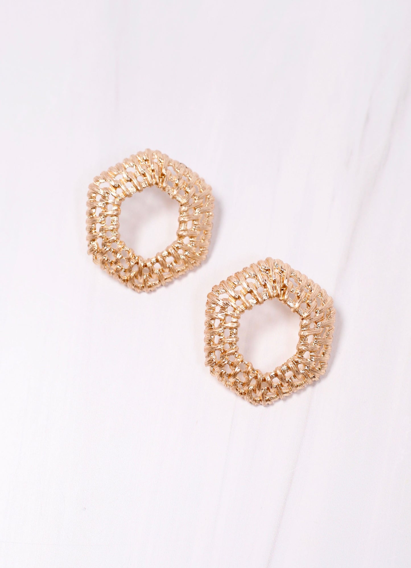 Shannon Metal Woven Earring GOLD