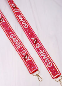 Game Day Sequin Strap RED