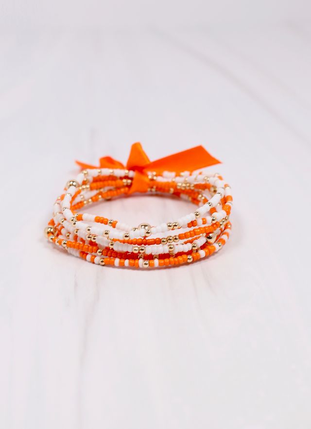 Karnes Bracelet Set ORANGE WHITE