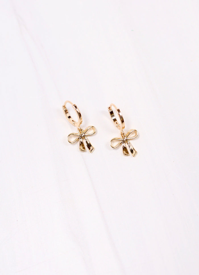 Maybell Bow Hoop Earring GOLD