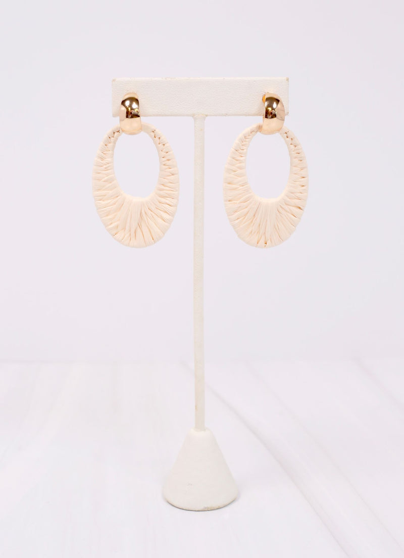 Sherb Wrapped Drop Earring IVORY