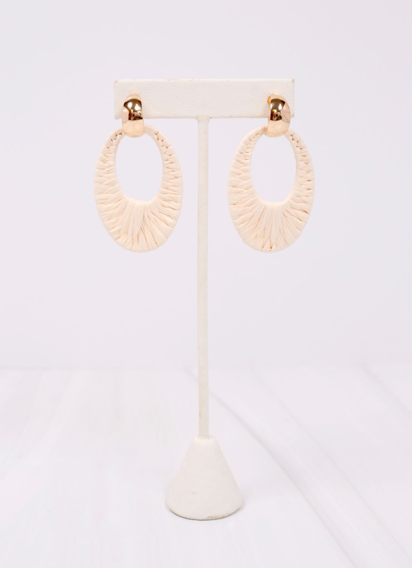 Sherb Wrapped Drop Earring Ivory