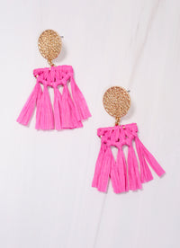 Sherbrooke Wrapped Drop Earring HOT PINK