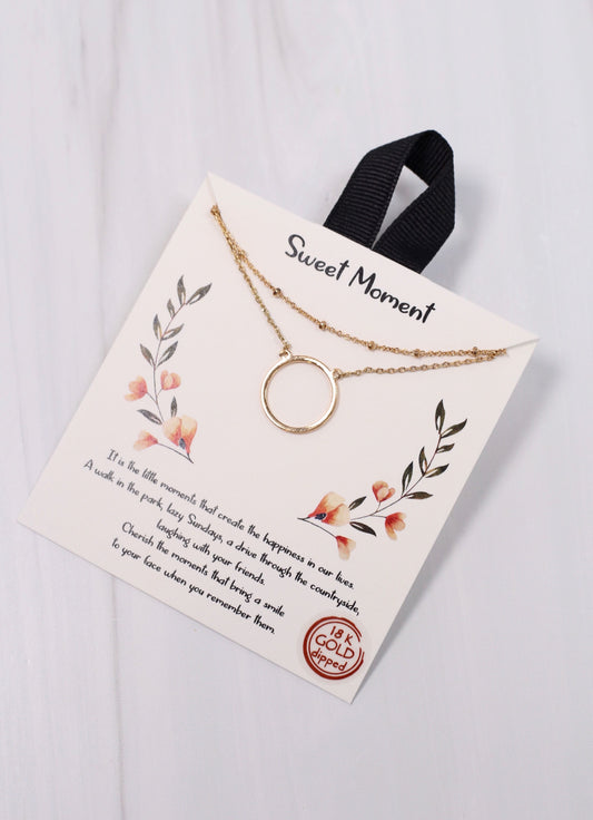 Sweet Moment Layered Necklace GOLD