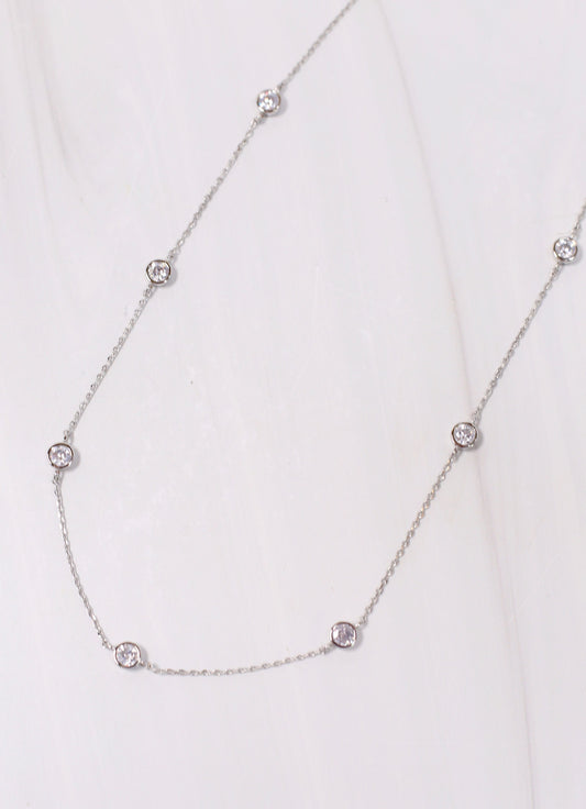 Waterloo CZ Necklace SILVER