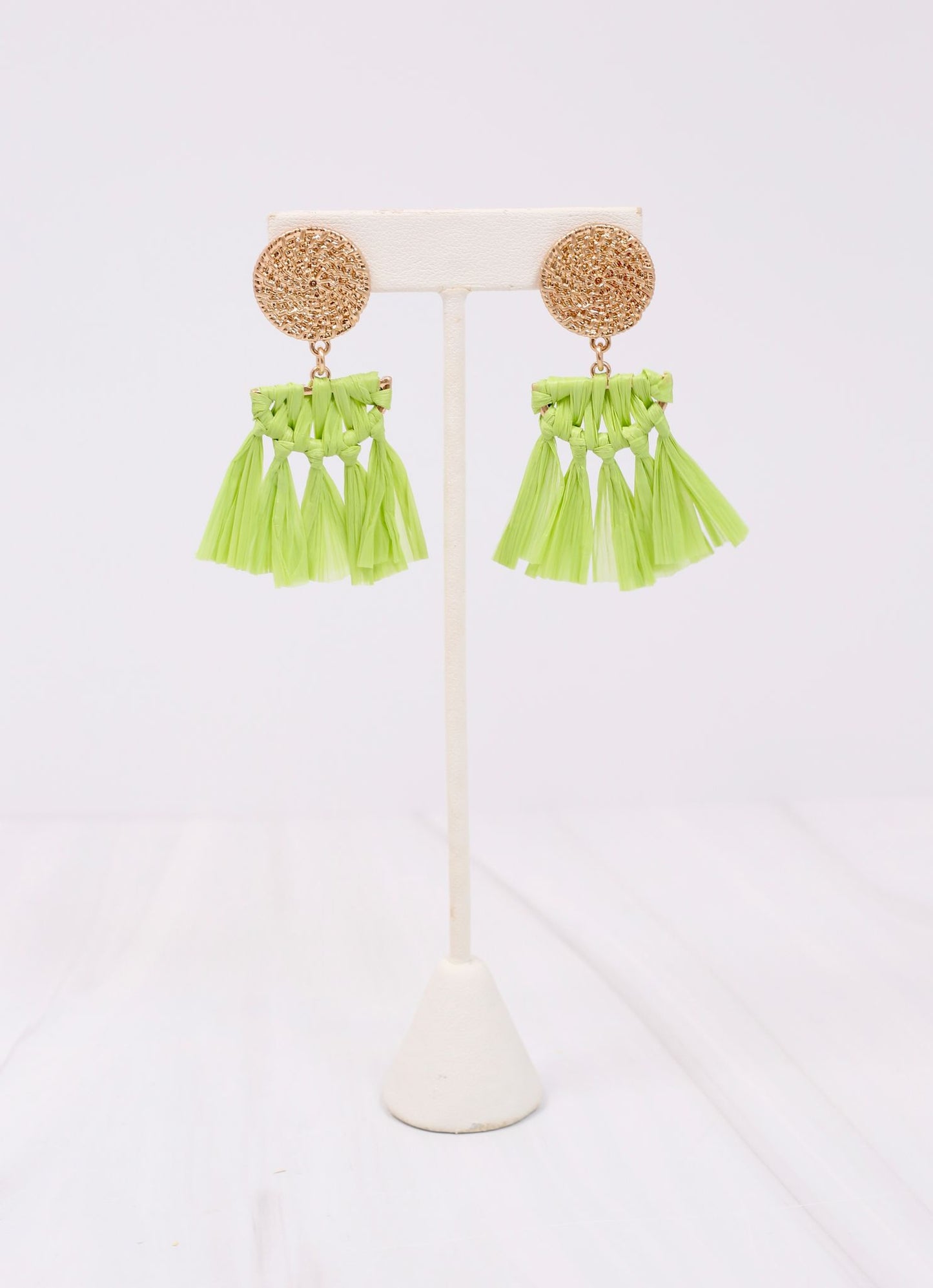 Sherbrooke Wrapped Drop Earring LIME GREEN