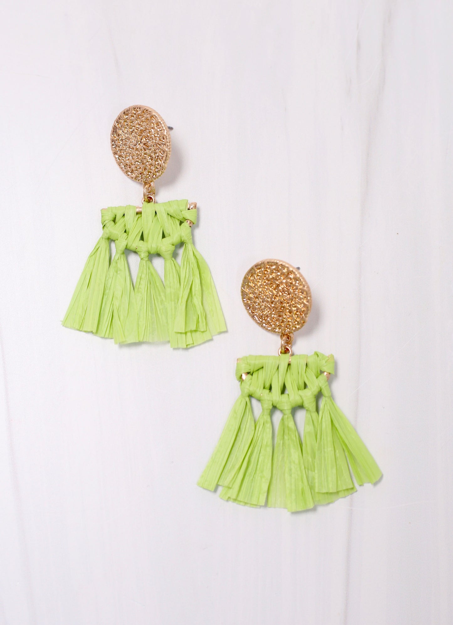 Sherbrooke Wrapped Drop Earring LIME GREEN