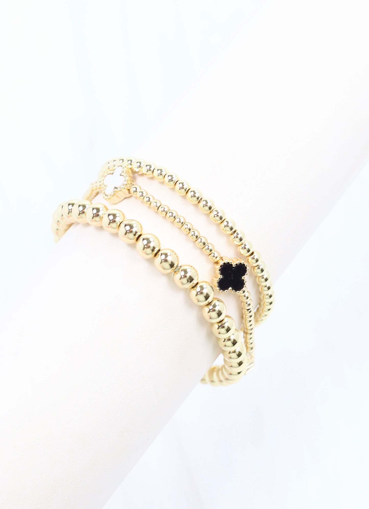 Parkland Clover Bracelet Set Gold