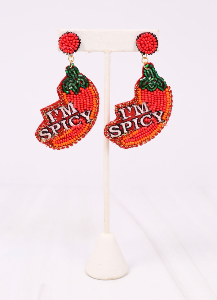 I'm Spicy Pepper Earring RED