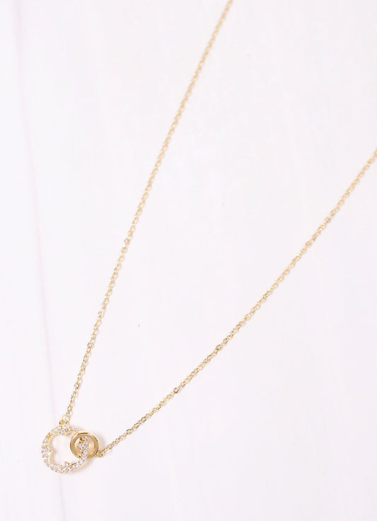 Tracey CZ Clover Necklace GOLD