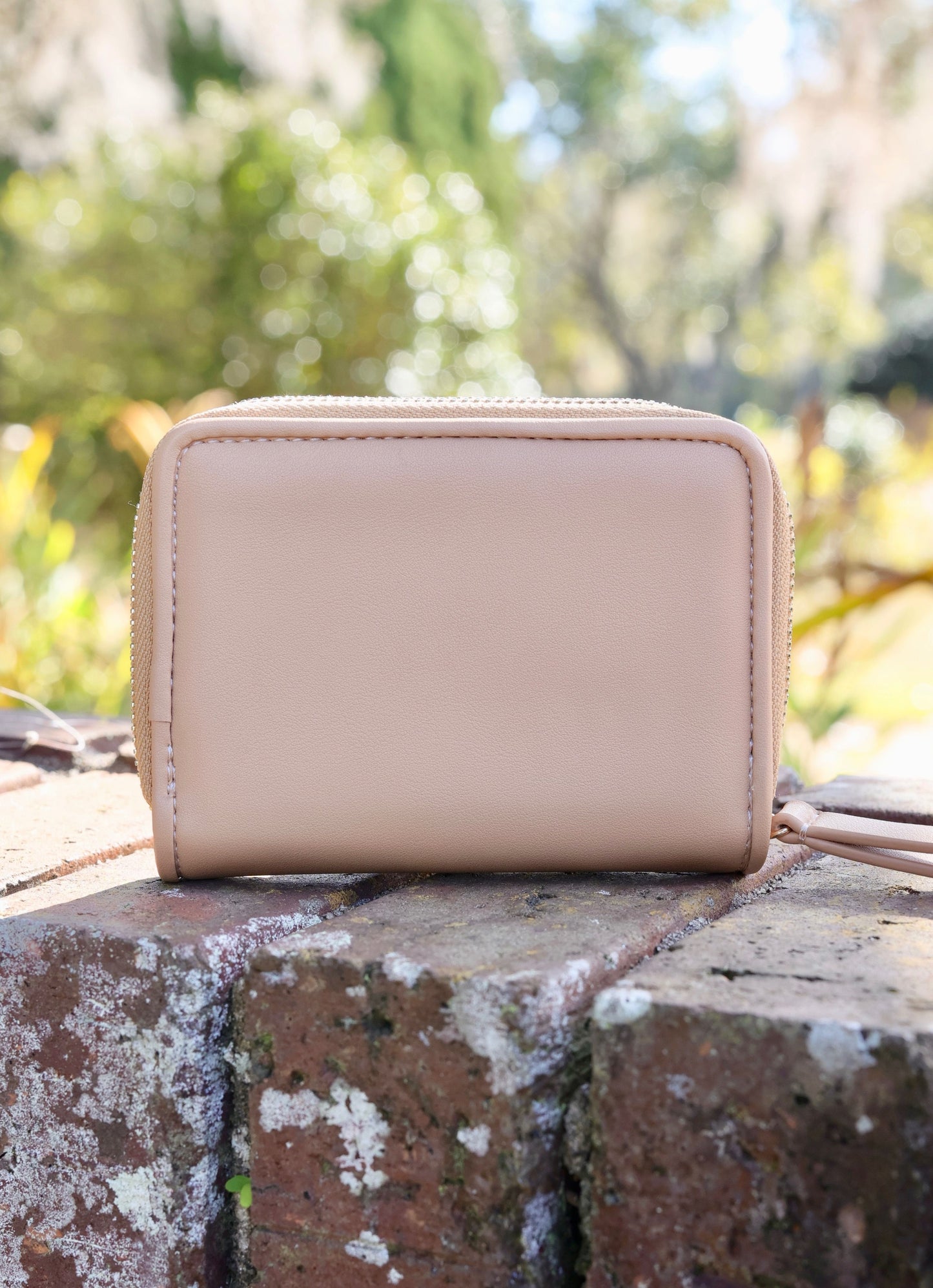 Nadine Zippered Wallet Tan