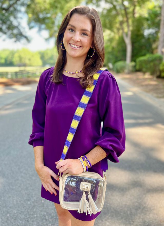 Stadium Striped Strap PURPLE YELLOW