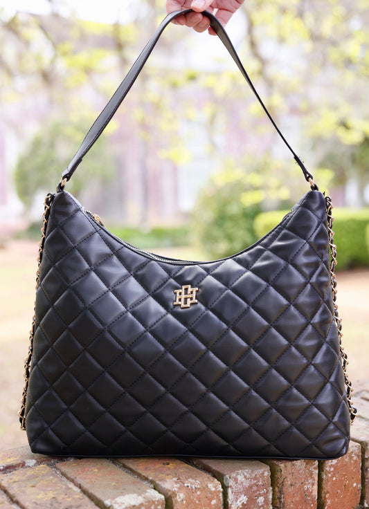 Maeve Quilted Tote Black