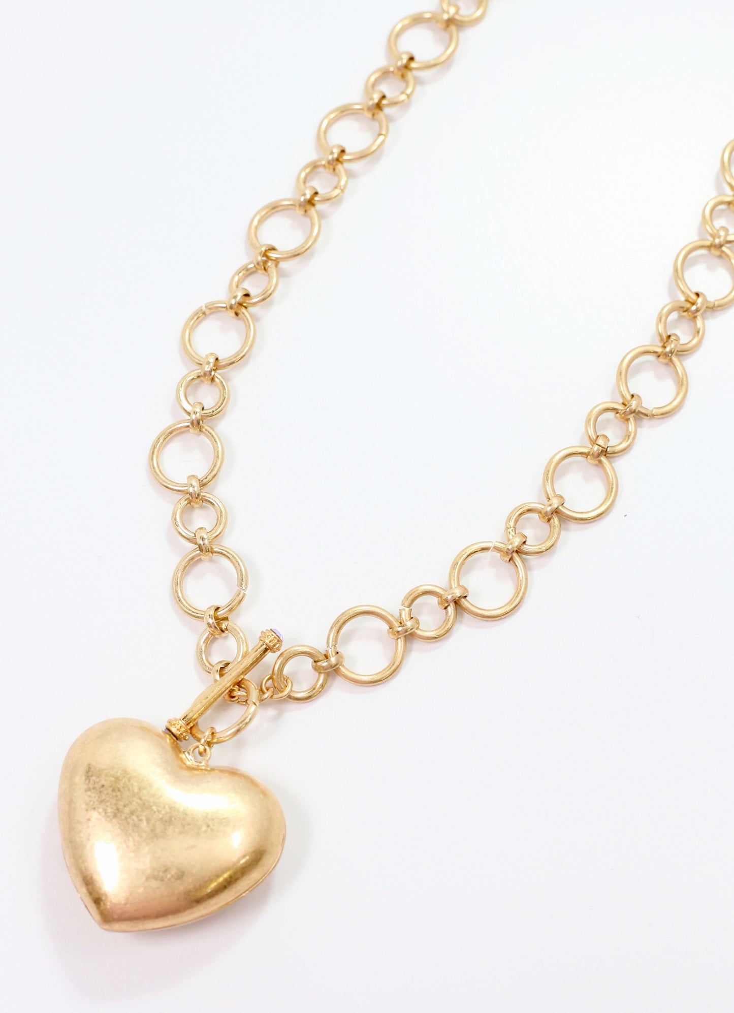 Dwayne Heart Necklace WORN GOLD