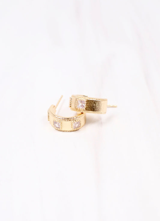 Serrano CZ Hoop Earring GOLD