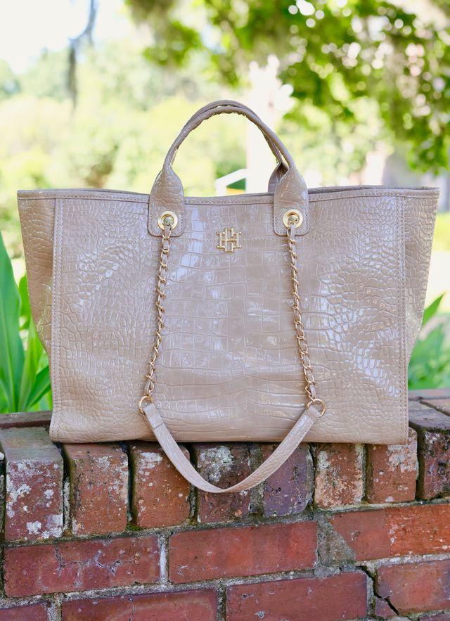 Melissa Tote Bag Taupe Patent