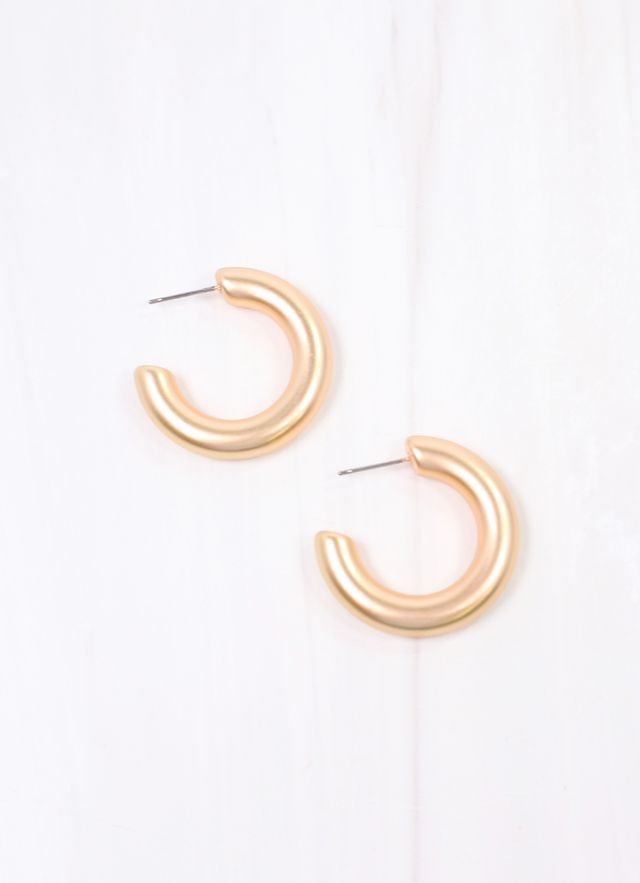 Romano Hoop Earring MATTE GOLD