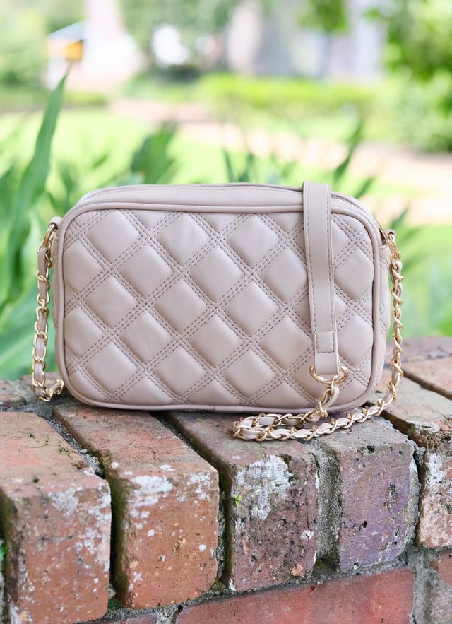 Bryce Crossbody Taupe Quilted DQ