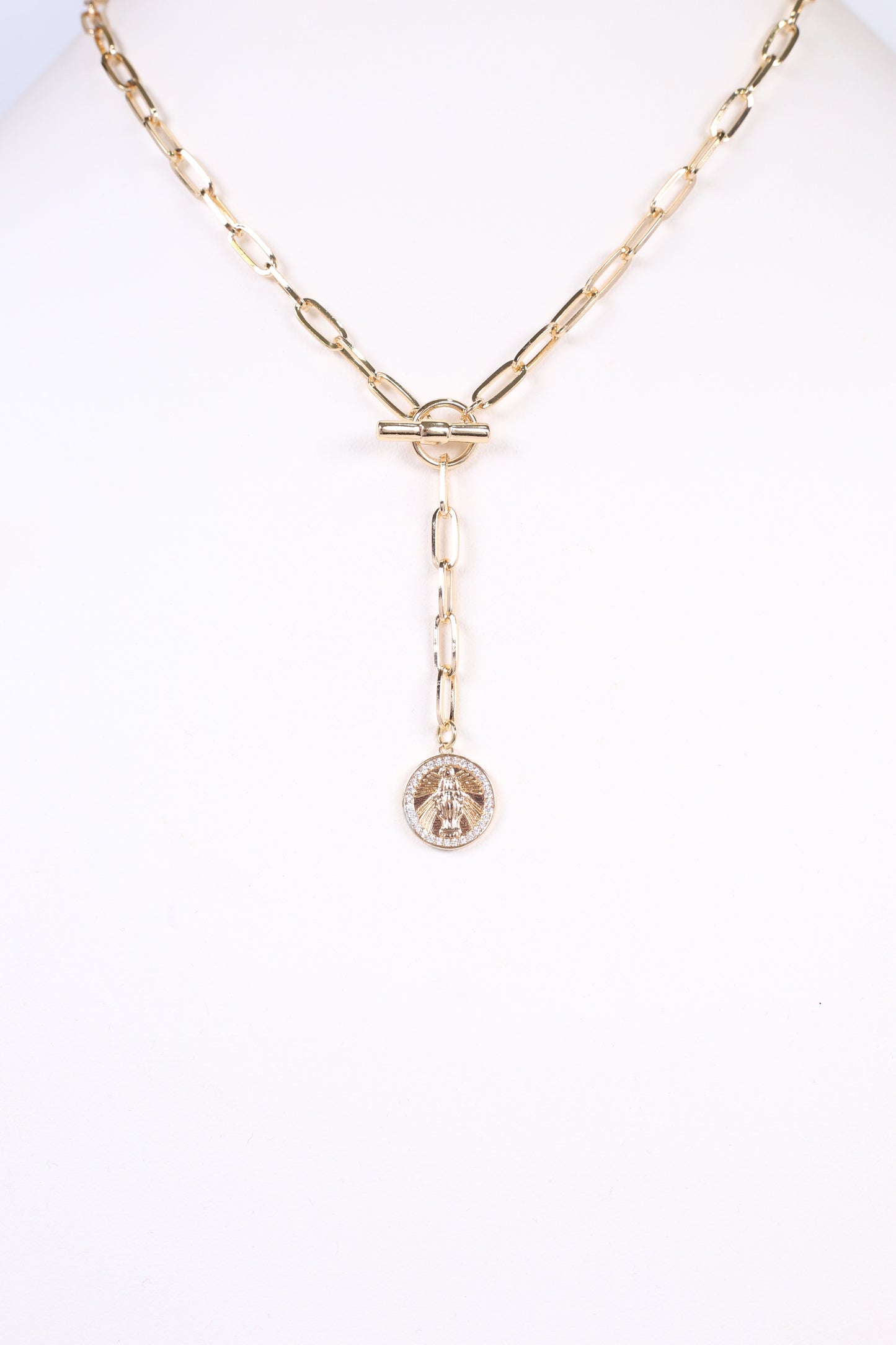 Mychal Toggle Charm Necklace GOLD