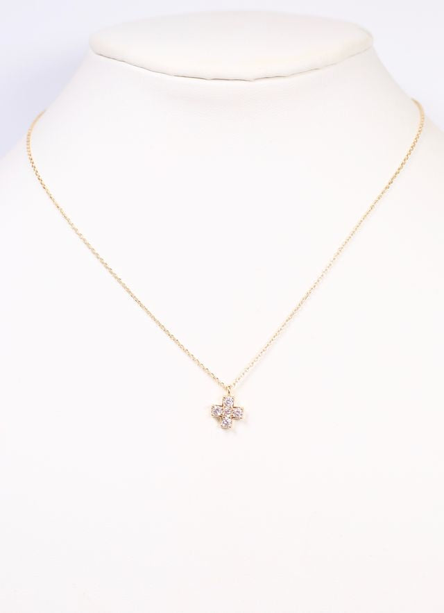 Herdman CZ Cross Necklace GOLD